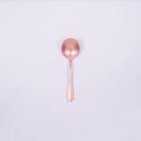 日本青芳 VINTAGE系列 不鏽鋼湯匙 粉紅玫瑰金 BAGUETTE CLASSIC BOUILLON SPOON PINK GOLD