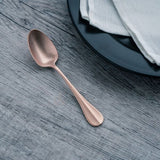 日本青芳 VINTAGE系列 不鏽鋼甜品匙 粉紅玫瑰金 BAGUETTE CLASSIC DESSERT SPOON PINK GOLD