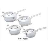 日本宮崎製作所 Geo 7層複合不鏽鋼 有耳單柄行平鍋 連專用蓋