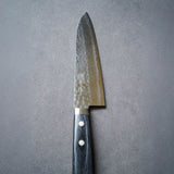 日本 增谷刃物 訓平作 VG10鋼 槌目大馬士革紋 刻流 藍柄 牛刀主廚刀 180mm