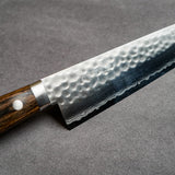 日本 增谷刃物 訓平作 VG10鋼 槌目大馬士革紋 刻流 蘇格蘭木柄 牛刀主廚刀 180mm
