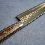 日本 增谷刃物 訓平作 VG10鋼 槌目大馬士革紋 刻流 蘇格蘭木柄 牛刀主廚刀 180mm