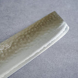 日本 增谷刃物 訓平作 VG10鋼 槌目大馬士革紋 刻流 蘇格蘭木柄 菜切 165mm