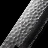 日本 增谷刃物 訓平作 VG10鋼 槌目大馬士革紋 刻流 蘇格蘭木柄 菜切 165mm