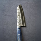 日本 增谷刃物 訓平作 VG10鋼 槌目大馬士革紋 刻流 藍柄 三德刀 170mm