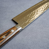 日本 增谷刃物 訓平作 VG10鋼 槌目大馬士革紋 刻流 蘇格蘭木柄 三德刀 170mm