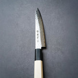 日本 堺孝行 AUS10 45層槌目大馬士革紋 多用途小刀 和柄 150mm