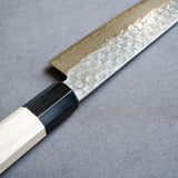 日本 堺孝行 AUS10 45層槌目大馬士革紋 三德刀 和柄 180mm