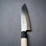 日本 堺孝行 AUS10 45層槌目大馬士革紋 三德刀 和柄 180mm