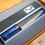 日本 堺孝行 VG10 33層槌目大馬士革紋 牛刀主廚刀 藍柄款 210mm