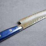 日本 堺孝行 VG10 33層槌目大馬士革紋 多用途小刀 藍柄款 150mm