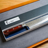 日本 堺孝行 VG10 33層槌目大馬士革紋 三德廚刀 180mm