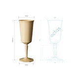日本Riveret 竹製八角底座高身酒杯 Octas
