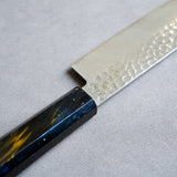 日本 堺孝行 彩宇樫漆 VG10 33層槌目大馬士革紋 菜切 160mm