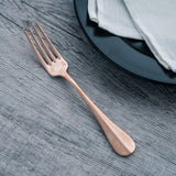 日本青芳 VINTAGE系列 不鏽鋼餐叉 粉紅玫瑰金 BAGUETTE CLASSIC STANDARD FORK PINK GOLD