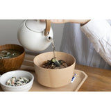 日本taffeta 櫸木 圓形有角飯碗 12厘米